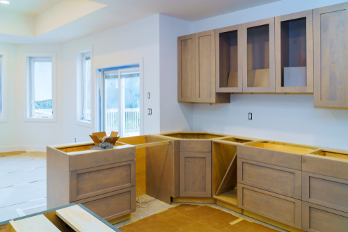 Picture of remodeled kitchen during construction